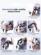 D6 Pro Massage Gun, Massage Gun Deep Tissue with 16Mm Amplitude, 7 Heads, OLED Screen, Professional Muscle Massager Gun, Electric Handheld Massagers with Ultra Quiet, Gifts for Women Men