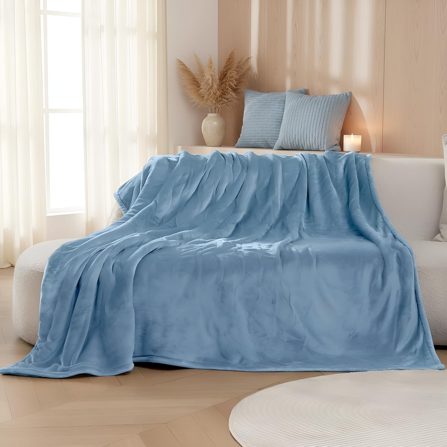 Heated Blanket Twin Size 62"X 84", Electric Heated Throw with 6 Heating Levels Fast Heating & Machine Washable, Full Body Warming with Auto-Off Overheating Protection 10H Timer for Home Use Blankets