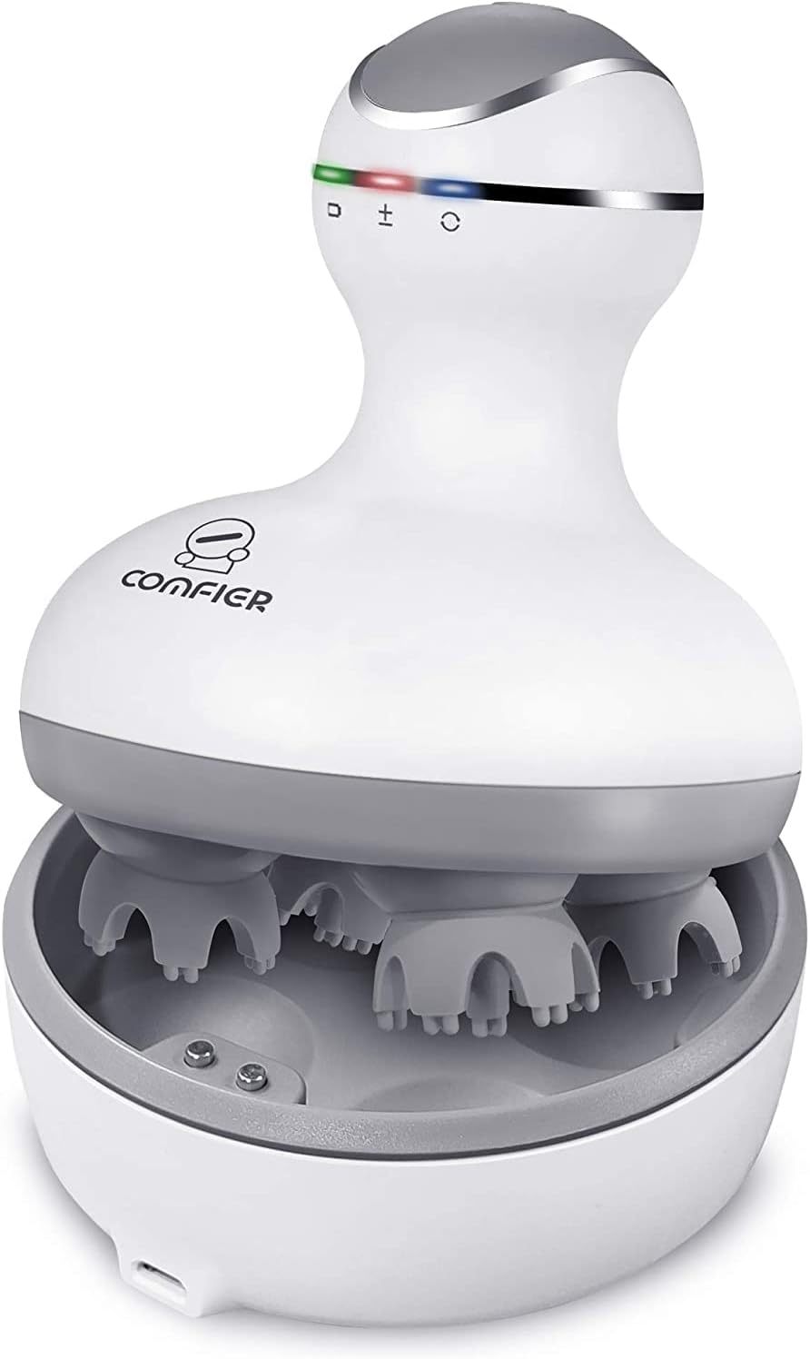 Cordless Head Massager - Electric Hair Scalp Massager with Kneading 84 Massage Nodes, Handheld Portable Head Scratcher Massager, Deep Clean,Christmas Gifts for Women Men