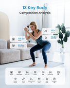Body Fat Scale, Smart Scale for Body Weight, BMI Digital Bathroom Weight Scale, Body Measurements with Smartphone App Sync with Bluetooth, 400 Lbs - Black, Elis 1