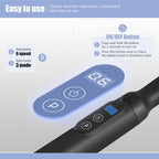 Massage Gun with Upgraded Extension Handle, Portable Muscles/Neck/Shoulders/Waist/Legs Massager with 4 Massage Heads, 3 Modes & 6 Speed Levels