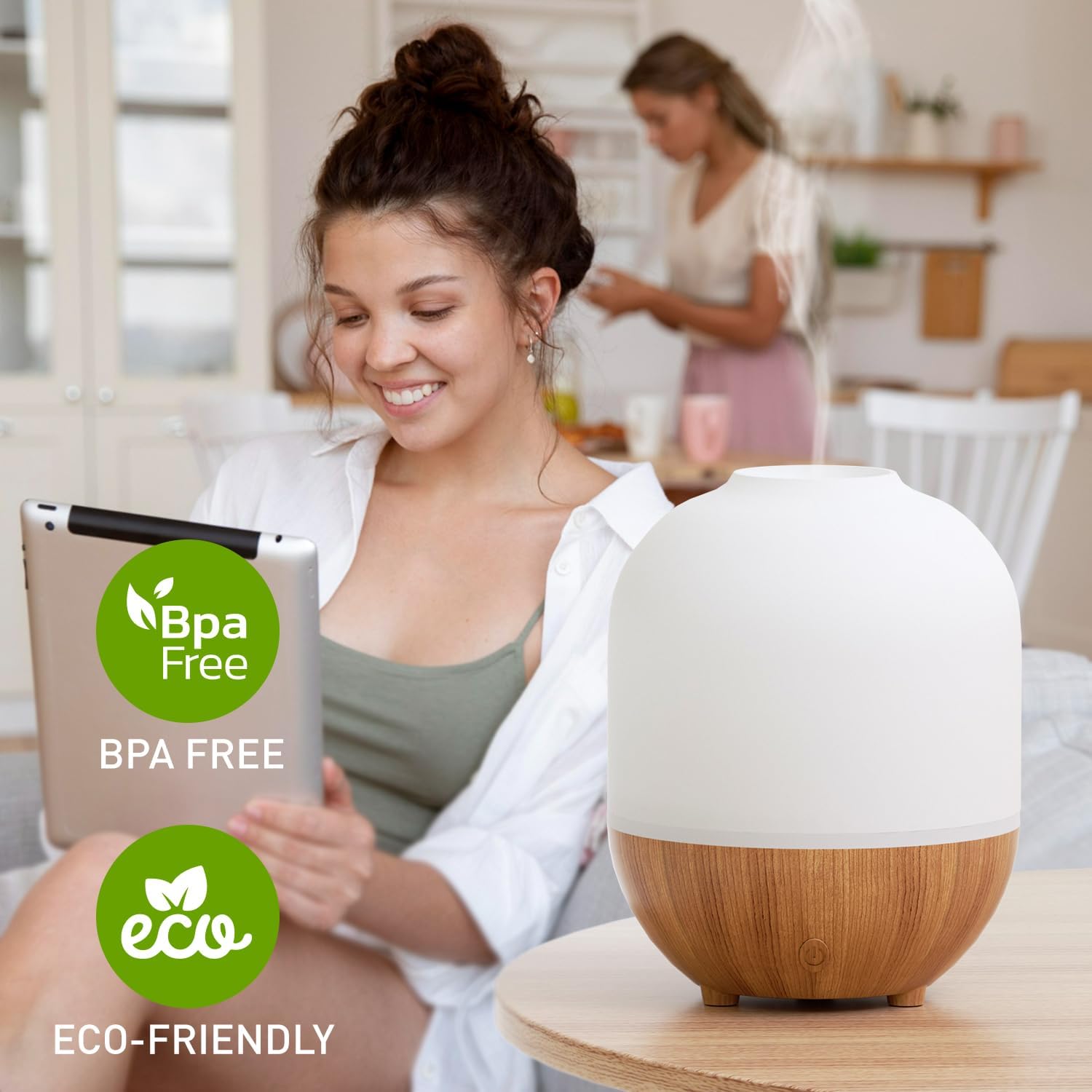 Essential Oil Diffuser, 100Ml Ultrasonic Cool Mist Aromatherapy Diffuser, Mini Diffusers for Essential Oils, 7 Color Lights & Auto Shut-Off, Scented Oil Diffuser for Home