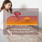 Electric Heated Blanket Throw, Super Cozy Soft Flannel 50" X 60" Heated Throw with 3 Fast Heating Levels & 4 Hours Auto Off, Machine Washable, ETL&FCC Certification, Home Office Use, Camel