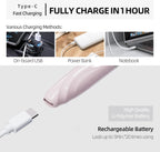 Heated Eyelash Curler, S600 Heated Lash Curler, Accurate Temperature Control Electric Eyelash Curler Heated - Intelligent Power Off, Long Lasting (Petal Pink/Silver, S600-148MM)