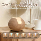 Essential Oil Diffuser, 200Ml Aromatherapy Diffuser with Mood Light, Oil Diffusers for Home, Ultrasonic Diffuser for Essential Oils, Gift for Women - Wood Grain