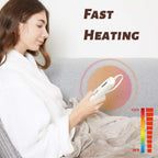 Electric Heated Blanket Throw, Super Cozy Soft Flannel 50" X 60" Heated Throw with 3 Fast Heating Levels & 4 Hours Auto Off, Machine Washable, ETL&FCC Certification, Home Office Use, Camel