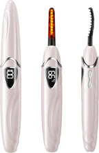 Heated Eyelash Curler, S600 Heated Lash Curler, Accurate Temperature Control Electric Eyelash Curler Heated - Intelligent Power Off, Long Lasting (Petal Pink/Silver, S600-148MM)