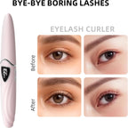 Heated Eyelash Curler, S600 Heated Lash Curler, Accurate Temperature Control Electric Eyelash Curler Heated - Intelligent Power Off, Long Lasting (Petal Pink/Silver, S600-148MM)