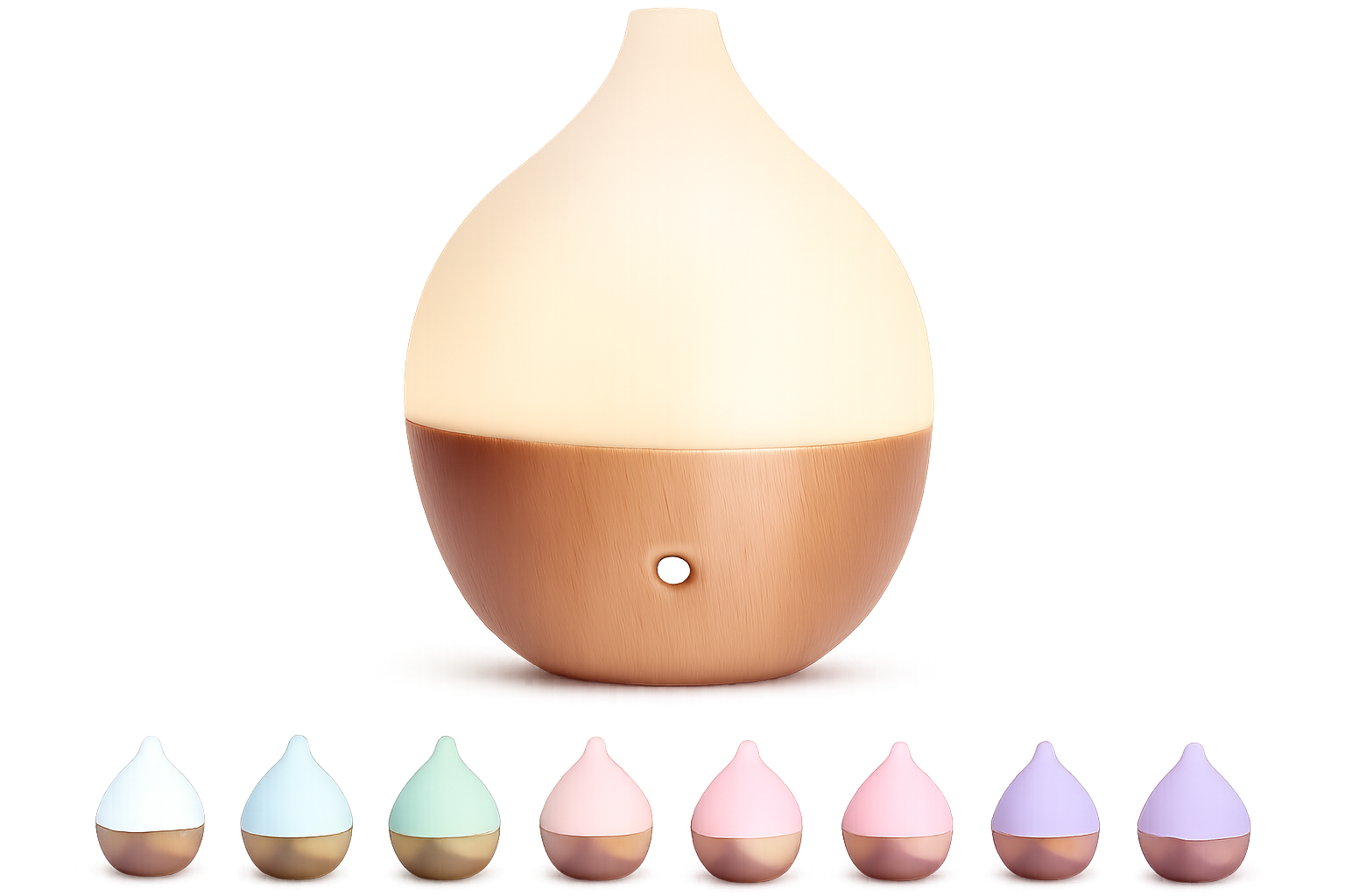 Essential Oil Diffuser, 100Ml Small Aromatherapy Diffuser with Auto Shut-Off Function, Ultrasonic Diffusers for Essential Oils, Cool Mist Humidifier with Warm White Lights, for Office Home