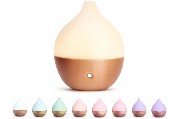 Essential Oil Diffuser, 100Ml Small Aromatherapy Diffuser with Auto Shut-Off Function, Ultrasonic Diffusers for Essential Oils, Cool Mist Humidifier with Warm White Lights, for Office Home