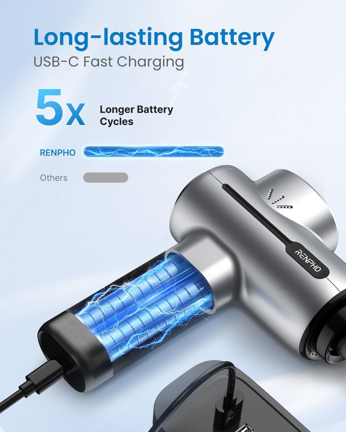 Massage Gun, Powerful Massager Gun for Athletes, Percussion Massage Gun, Portable Hand Held Electric Massager for Back, Carry Case, Gifts for Men Women, Active