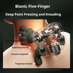 Neck Massager with Heat, Neck Massager with Hands, Portable Bionic Heated Massagers for Necks, Shoulders, Back, Arms & Legs, Ergonomic Massagers with Hands and Strap (1Pc)