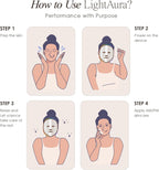 Lightaura LED Light Therapy Mask | Anti-Aging Facial Skincare Routine | Skin Tightening | Calm Inflammation & Sensitive Skin | Reduce Wrinkle | Brightens Skin | Collagen Boost